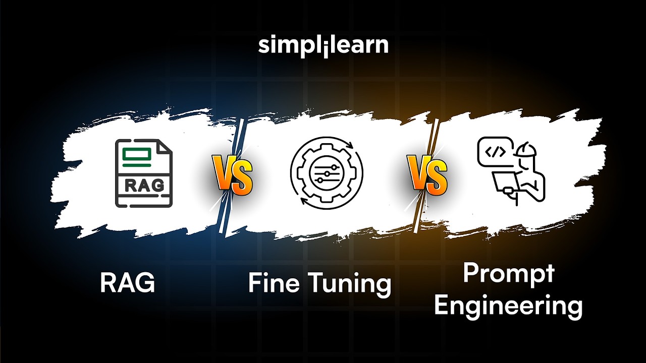 RAG vs Fine Tuning vs Prompt Engineering: Use Cases And Key Differences Explained | Simplilearn thumbnail