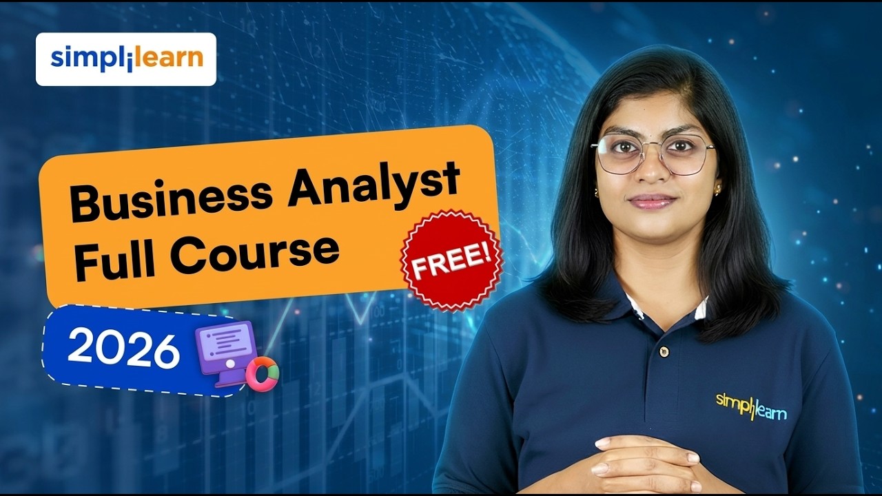 Business Analytics Full Course 2026[FREE] | Business Analyst Tutorial For Beginners | Simplilearn thumbnail
