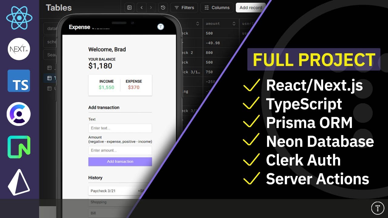 Full App Build - Dev to Deployment - Next.js, Prisma, Neon & Clerk thumbnail