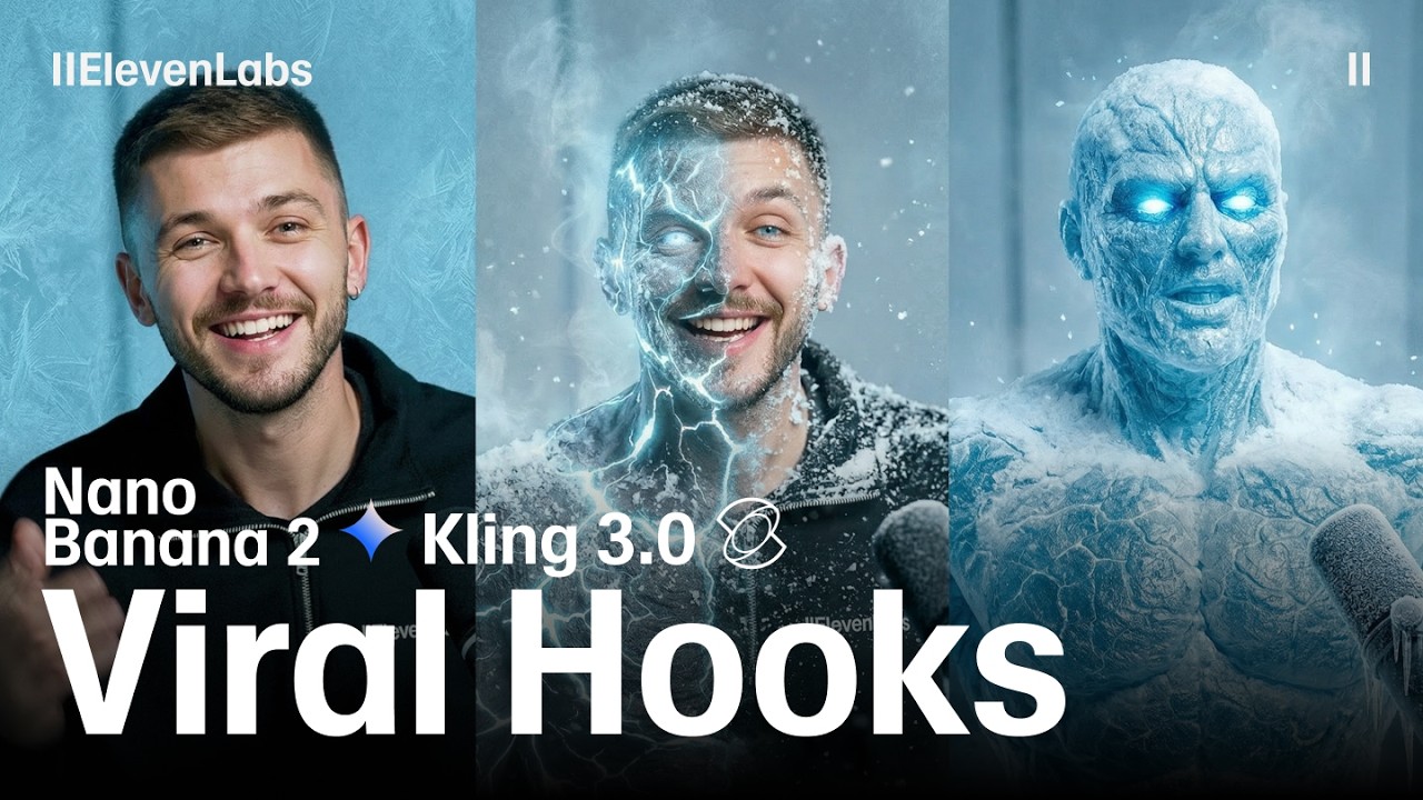 Create Viral Hook Transitions with Nano Banana 2 and Kling 3.0 (Full Workflow) thumbnail