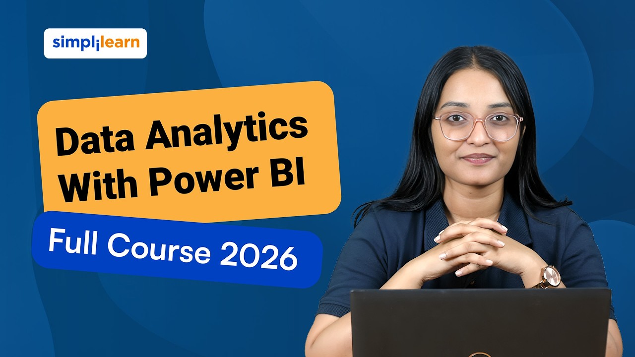Data Analytics With Power BI Full Course 2026 [FREE] | Power BI Tutorial For Beginners | Simplilearn thumbnail