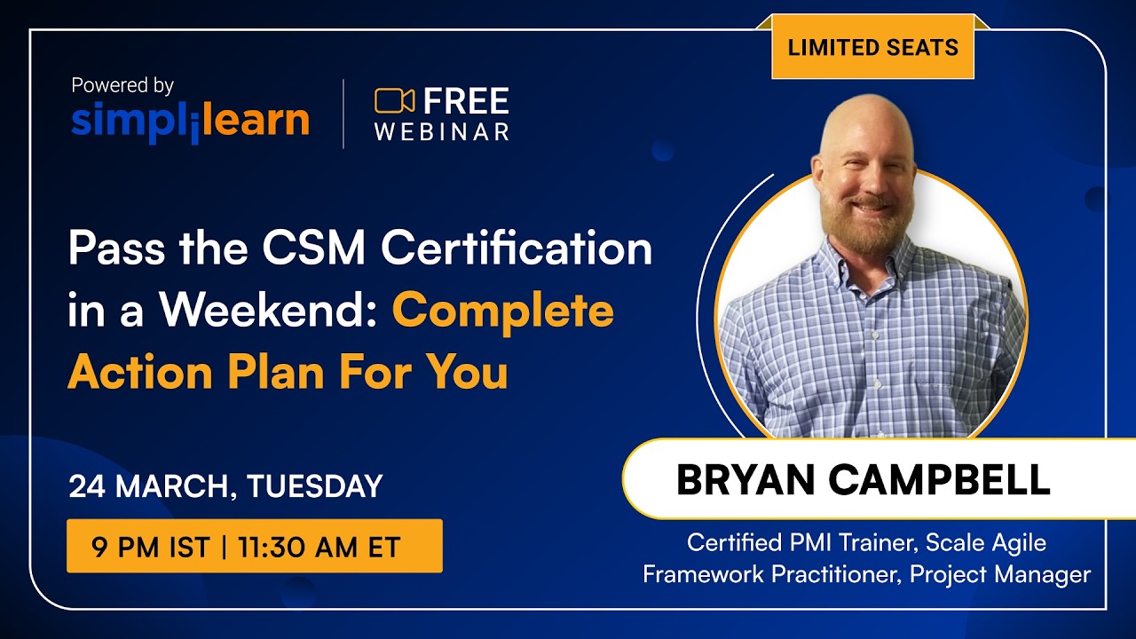 How to Pass CSM Exam 2026 | Certified SCRUM Master Exam 2026 | SCRUM Exam Prep 2026 | Simplilearn thumbnail
