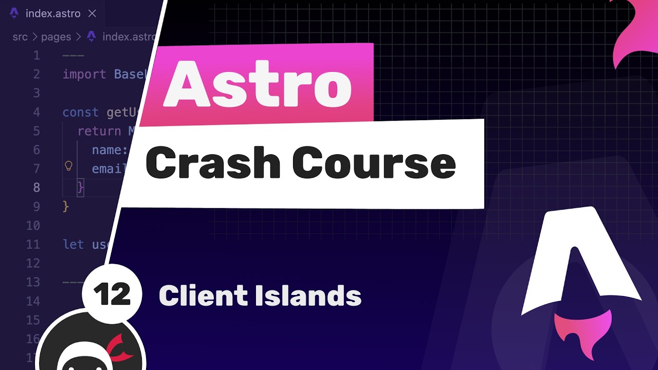 Astro Crash Course #12 - Client Islands (React) thumbnail
