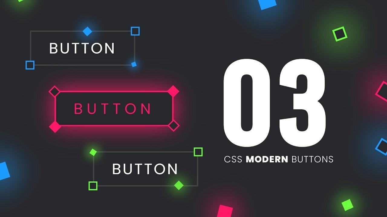 Modern CSS Glowing Button Hover Effects 03 | Html CSS Tutorial thumbnail