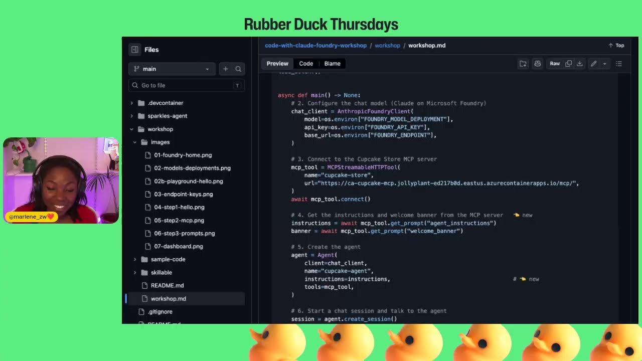 Replay: Rubber Duck Thursdays: Building Agents with Copilot thumbnail