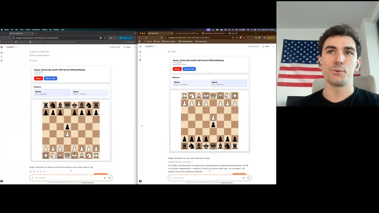 Building a Real-Time Multiplayer Chess Game Inside ChatGPT (Agents SDK) thumbnail