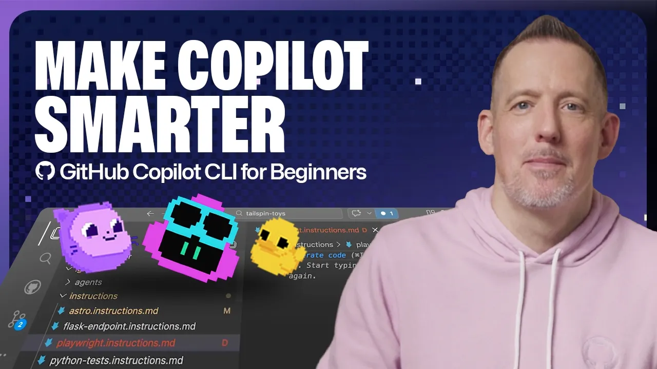 How to use agents, skills, and instructions in Copilot CLI | Tutorial for beginners thumbnail
