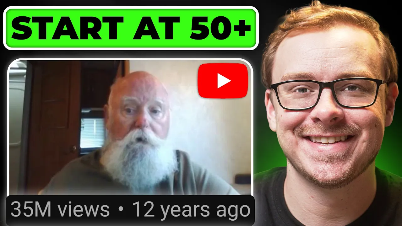 How To EASILY Start A YouTube Channel At 50+ Years Old thumbnail