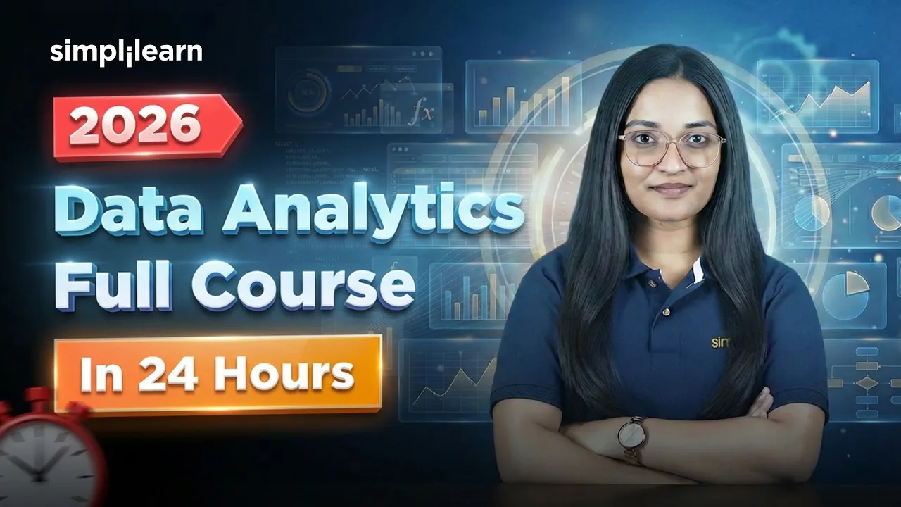Data Analytics Full Course 2026 | Data Analytics Tutorial | Data Analytics Course | Simplilearn thumbnail
