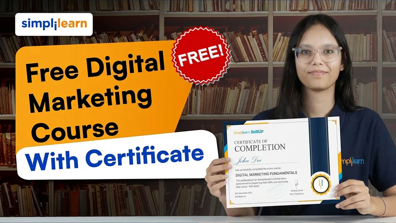 Free Digital Marketing Course With Certificate 2026 | Digital Marketing For Beginners | Simplilearn thumbnail