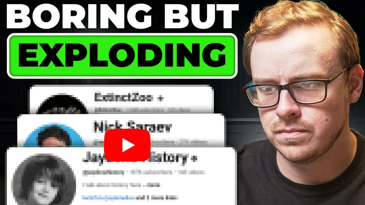 7 Boring YouTube Channels Quietly Exploding in 2026 thumbnail