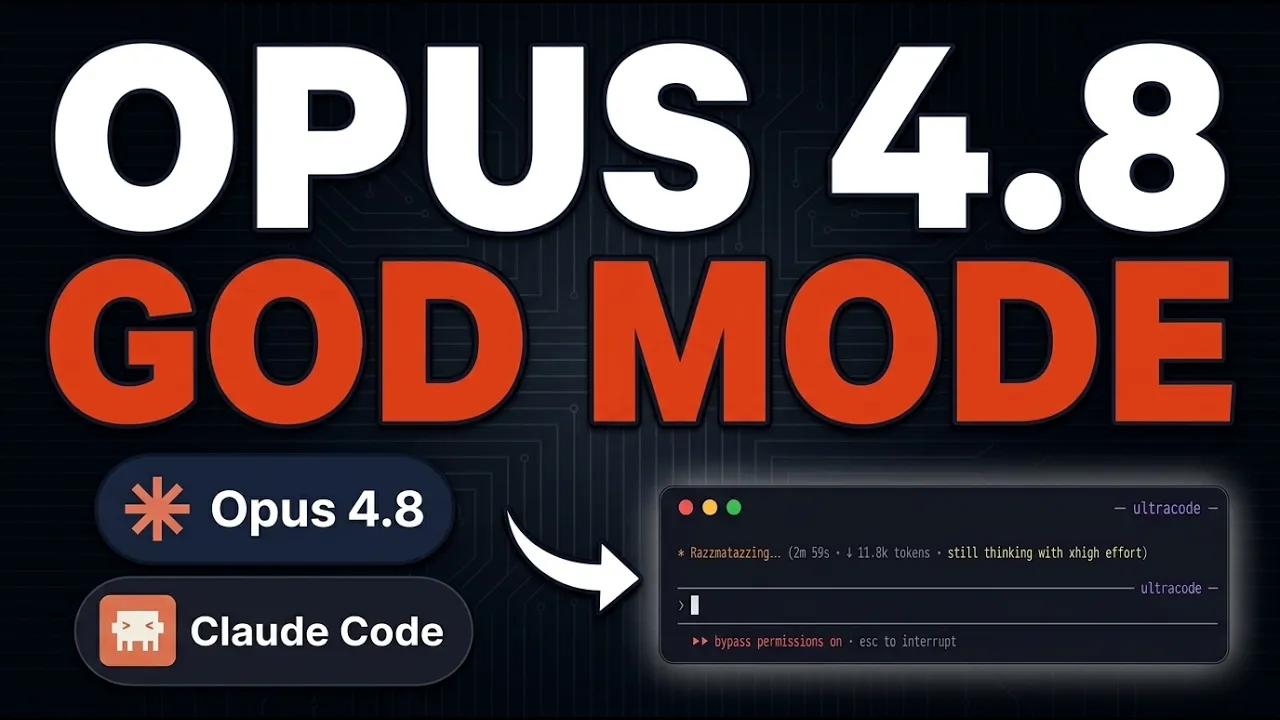 Claude Opus 4.8 + NEW Ultracode Mode Just Changed AI Forever thumbnail