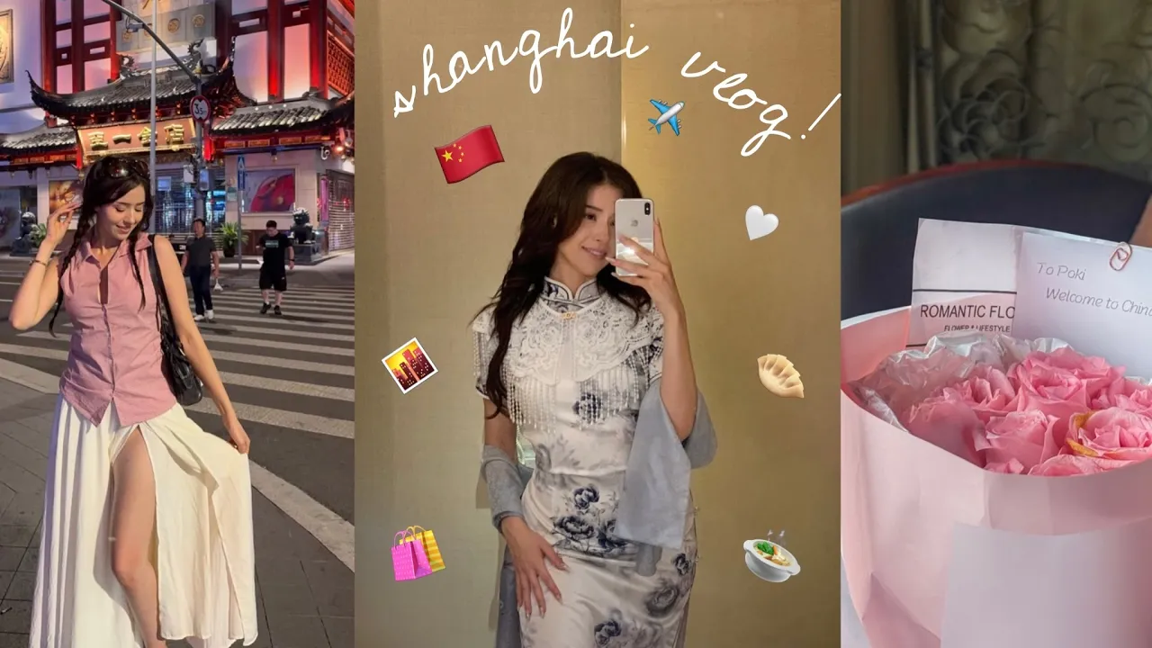 SHANGHAI VLOG 🇨🇳🥟 ft. faouzia :) yummy food, luxury shopping, village trip, etc! ♡︎ thumbnail