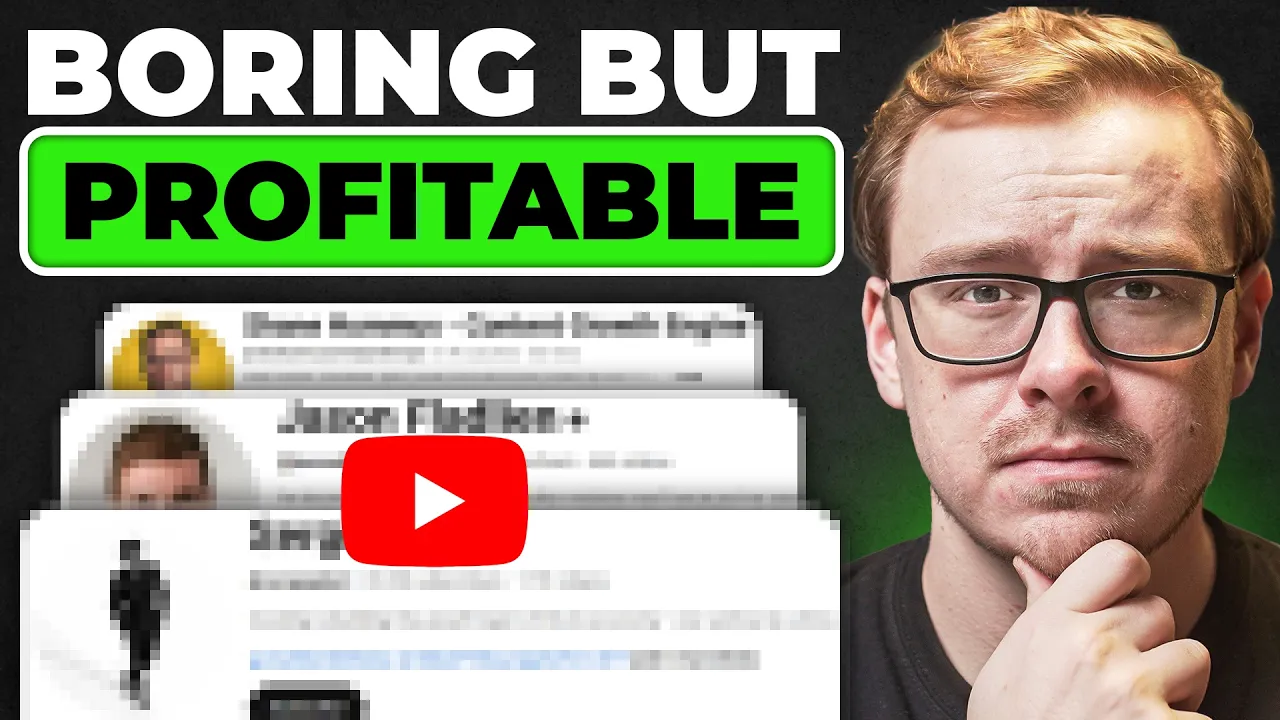 5 Boring YouTube Channels That Make 5 Figures a Month (With Almost No Views) thumbnail