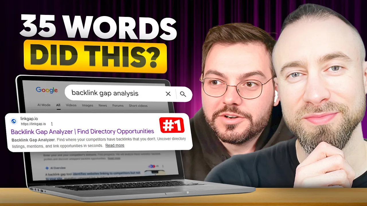 He Ranked #1 on Google With 35 Words (No SEO) thumbnail