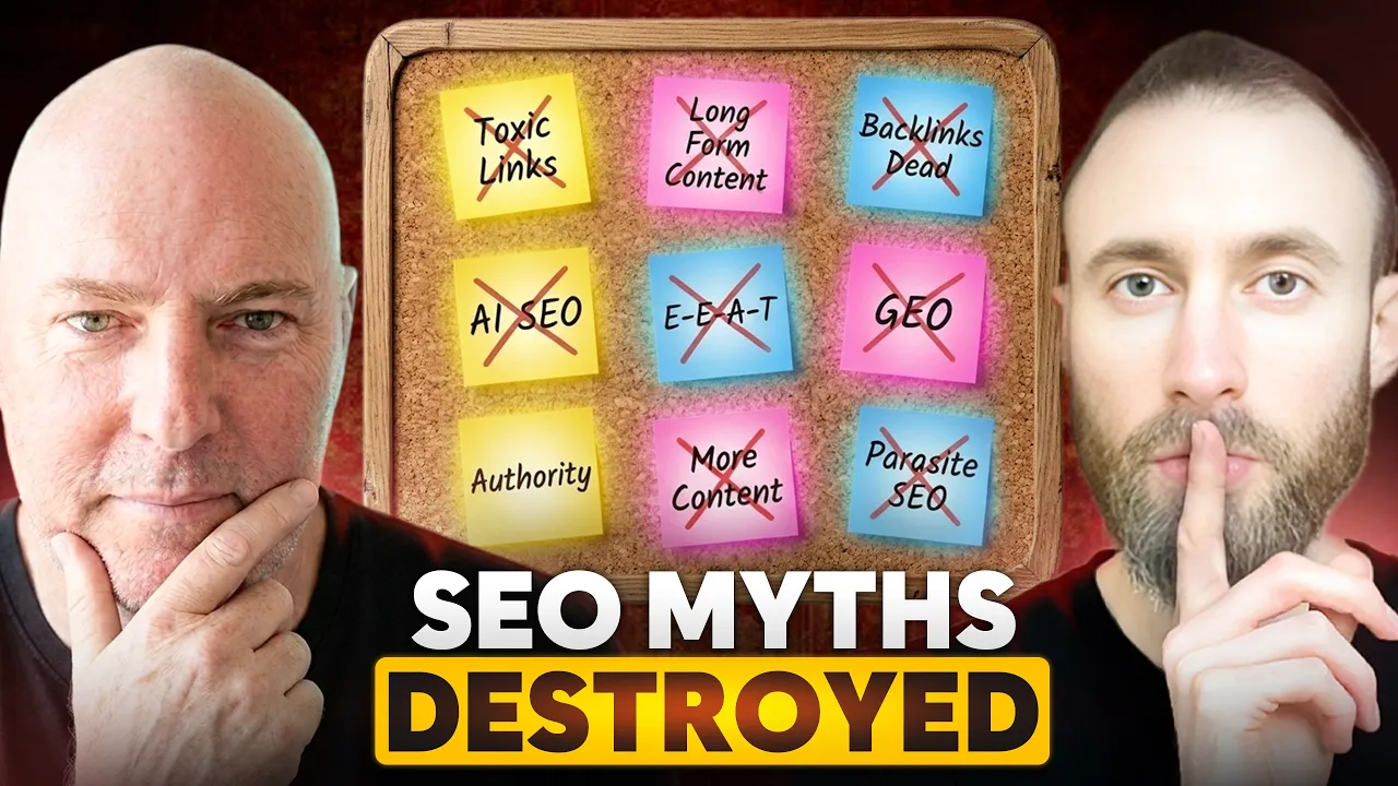 SEO Myths That Won’t Die: Backlinks, GEO, Gemini & What Ranks in 2026 thumbnail