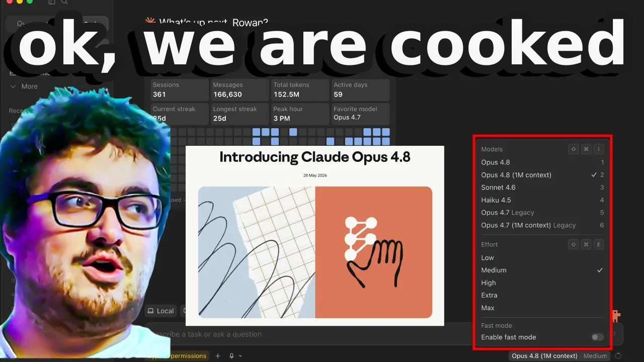Claude Opus 4.8 + Claude Code is Completely INSANE (BEST LLM FOR CODING?) thumbnail
