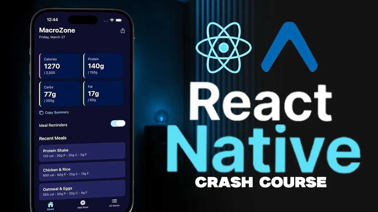 React Native Crash Course 2026 - Build a Complete Mobile App thumbnail