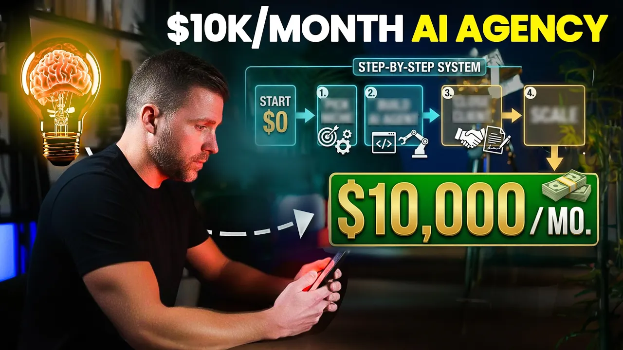 AI Agency Blueprint: How I'd Go From $0 to $10K/Month in 90 Days thumbnail