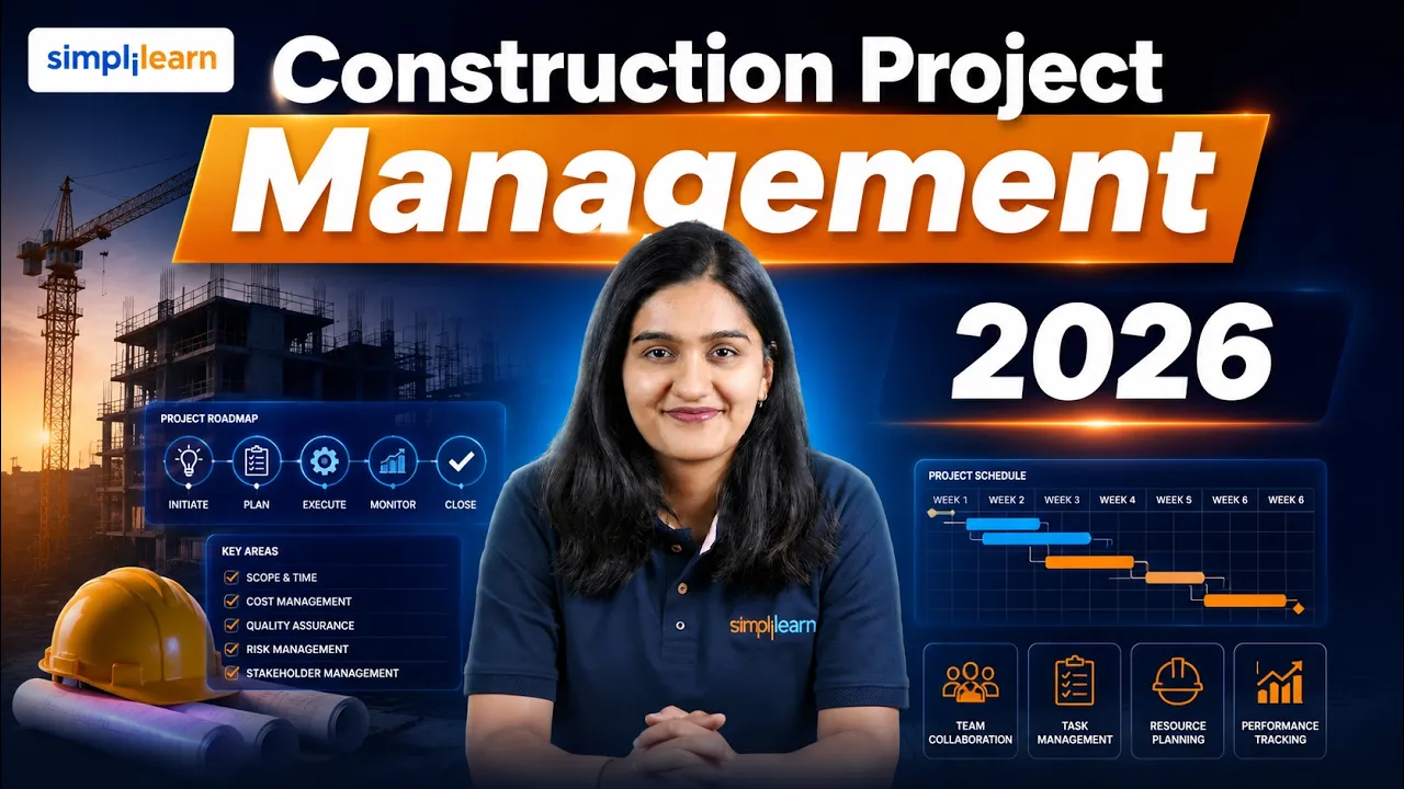 Construction Management Full Course 2026 | Construction Project Management Tutorial | Simplilearn thumbnail