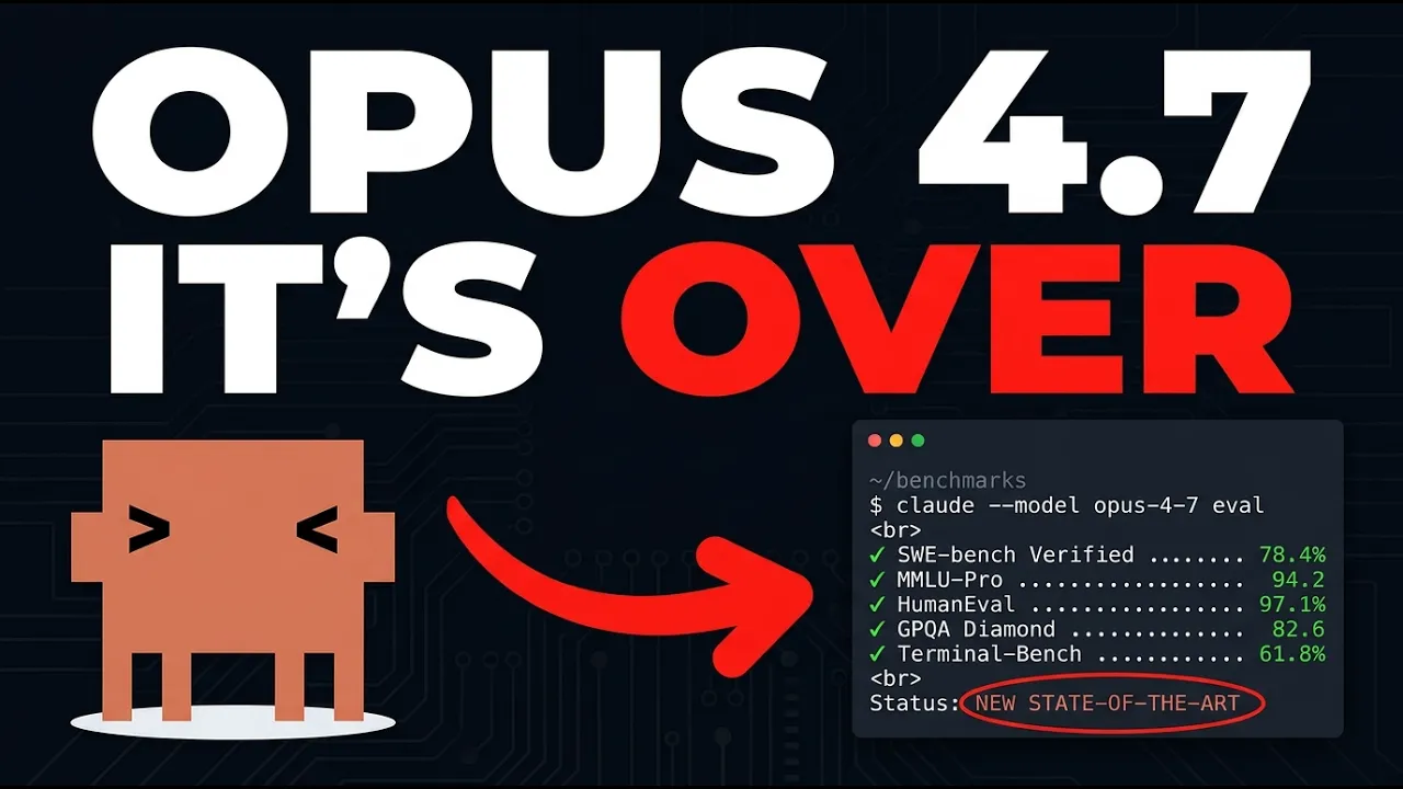 WE ARE COOKED: Claude Opus 4.7 JUST DROPPED AND IT'S INSANE thumbnail