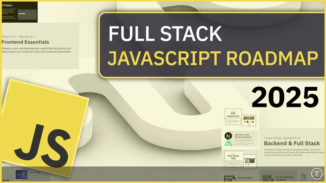 Full Stack JavaScript Developer Roadmap 2025 thumbnail