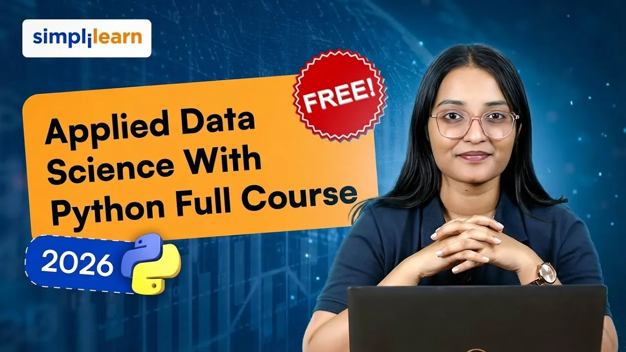 Applied Data Science With Python Full Course 2026 [Free] | Python For Data Science | Simplilearn thumbnail