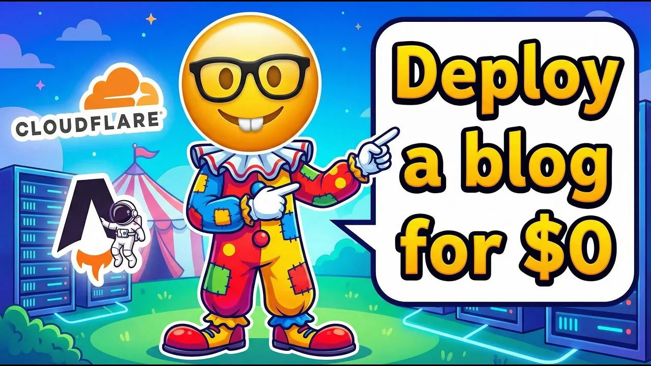 I Let AI Design My Blog, Then Deployed It for $0 | Cloudflare 🧡 Astro thumbnail
