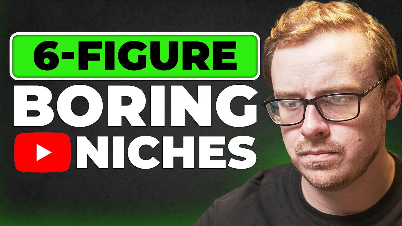 6 'BORING' But Profitable YouTube Niches That Make 6 Figures thumbnail