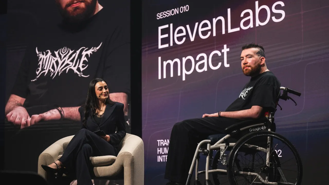 The First-Ever Live Performance with an AI Singing Voice Clone | ElevenLabs Impact thumbnail
