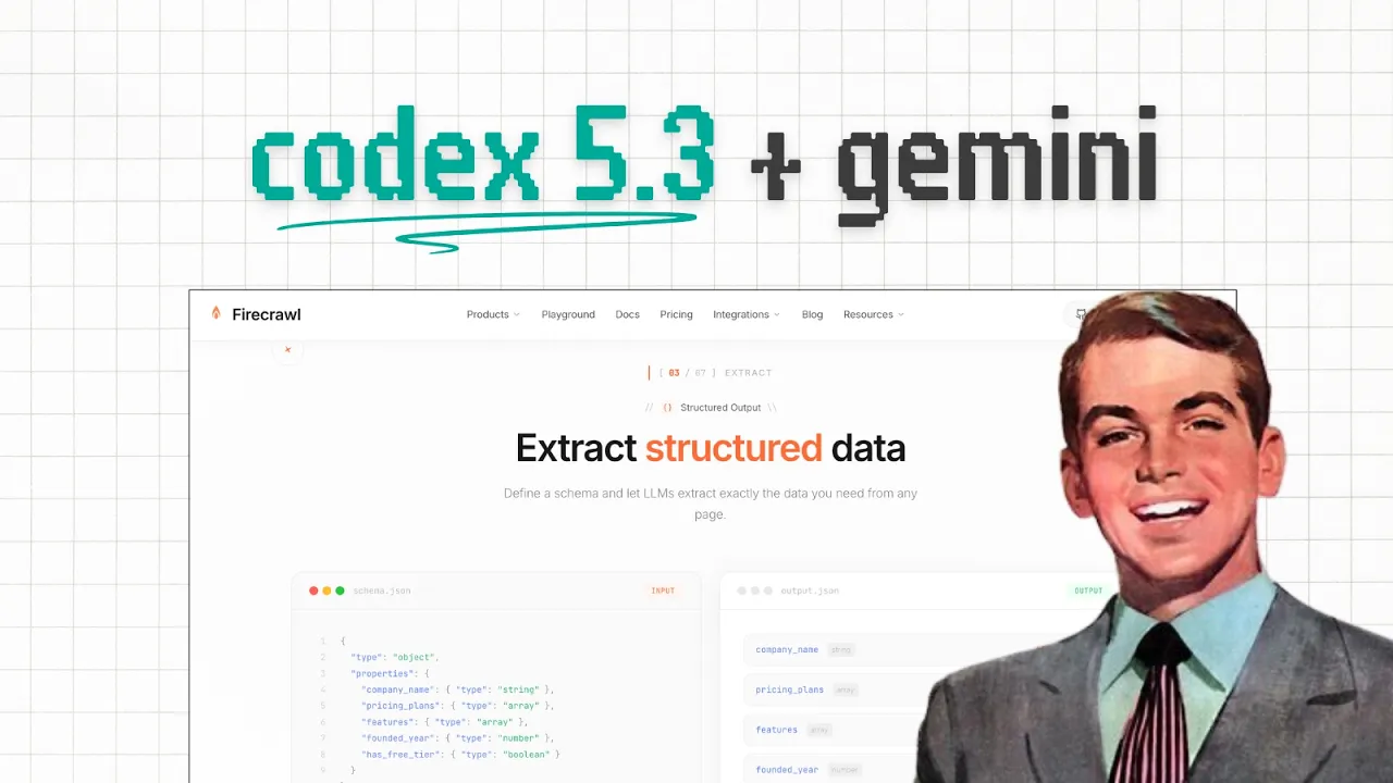 Vibe Coding BEAUTIFUL Landing Pages with Codex 5.3 (new model / opus 4.6 comparison) thumbnail
