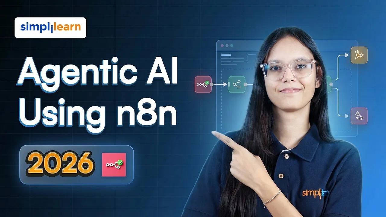 Agentic AI Tutorial Using n8n | How To Build AI Agents With n8n | Agentic AI Course | Simplilearn thumbnail