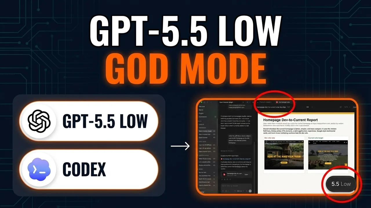 GPT-5.5 Low + NEW Codex Browser = ABSOLUTELY INSANE thumbnail