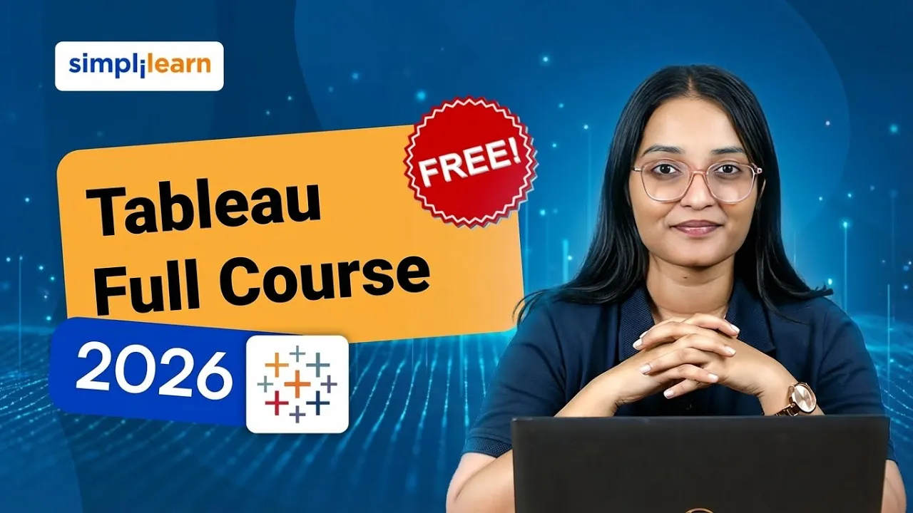 Tableau Full Course 2026 [FREE] | Tableau Tutorial For Beginners | Tableau Training | Simplilearn thumbnail