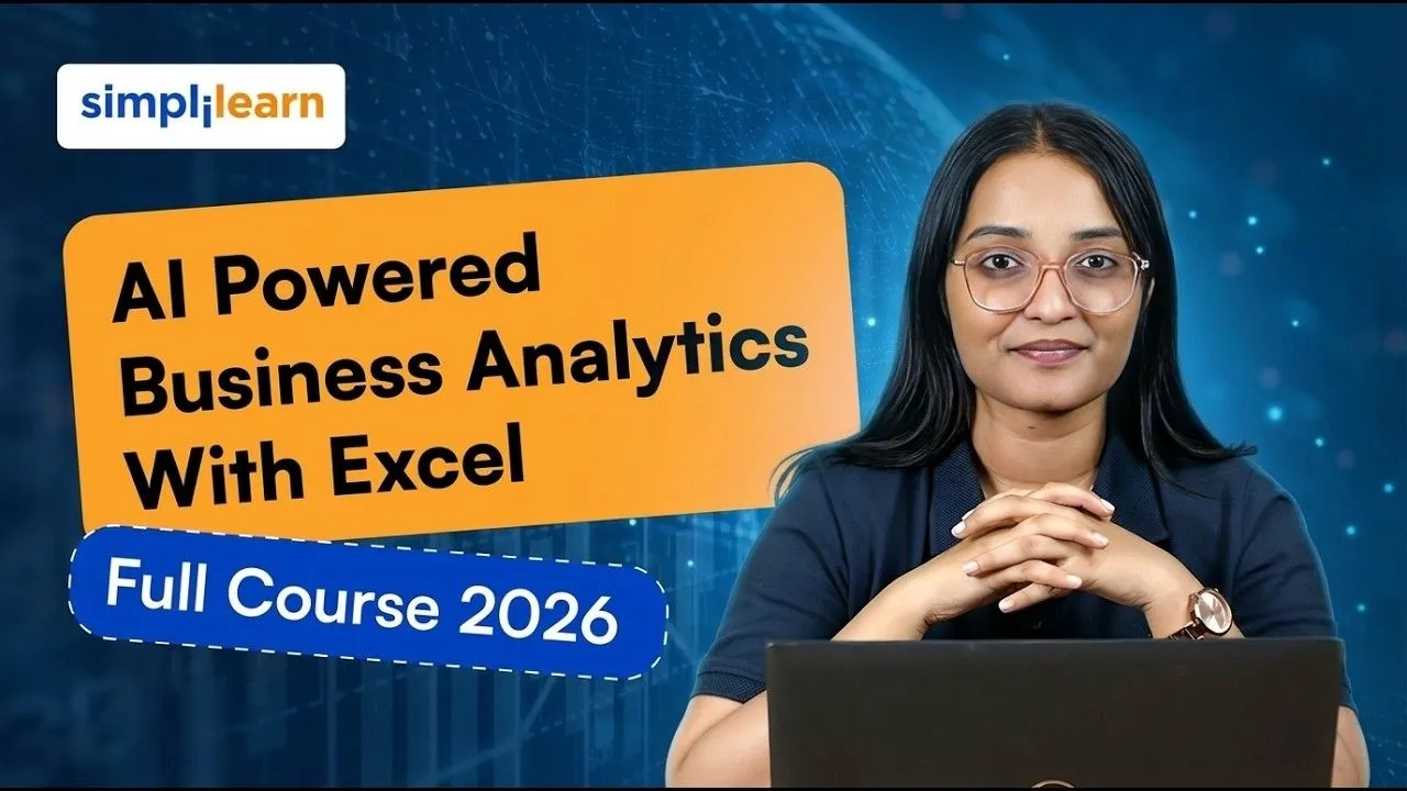 AI Powered Business Analytics With Excel Full Course | Excel For Business Analytics | Simplilearn thumbnail