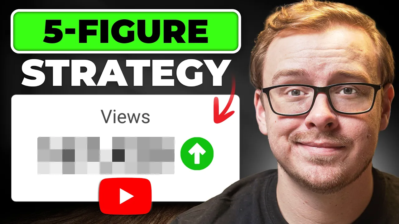 Steal these 5 YouTube strategies to get views and make 5 figures a month thumbnail