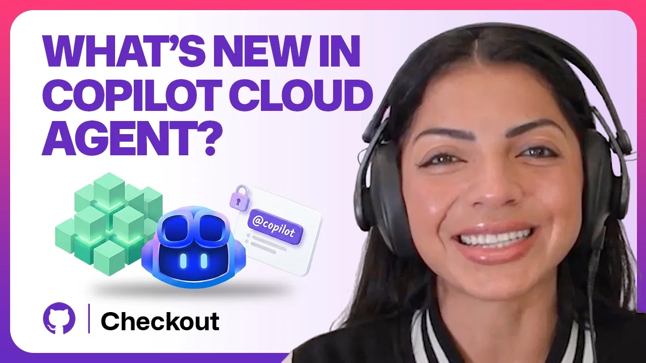 Fixing merge conflicts and PRs with Copilot cloud agent | GitHub Checkout thumbnail