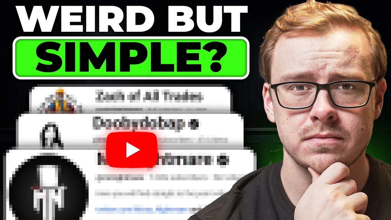 7 Weird BUT Simple YouTube Channels You Can Start Today thumbnail