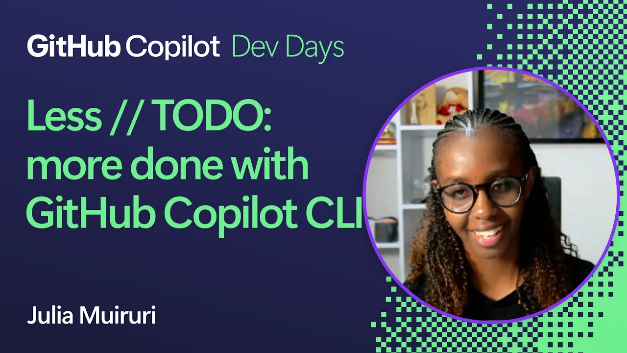 Less // TODO: more done with GitHub Copilot CLI thumbnail