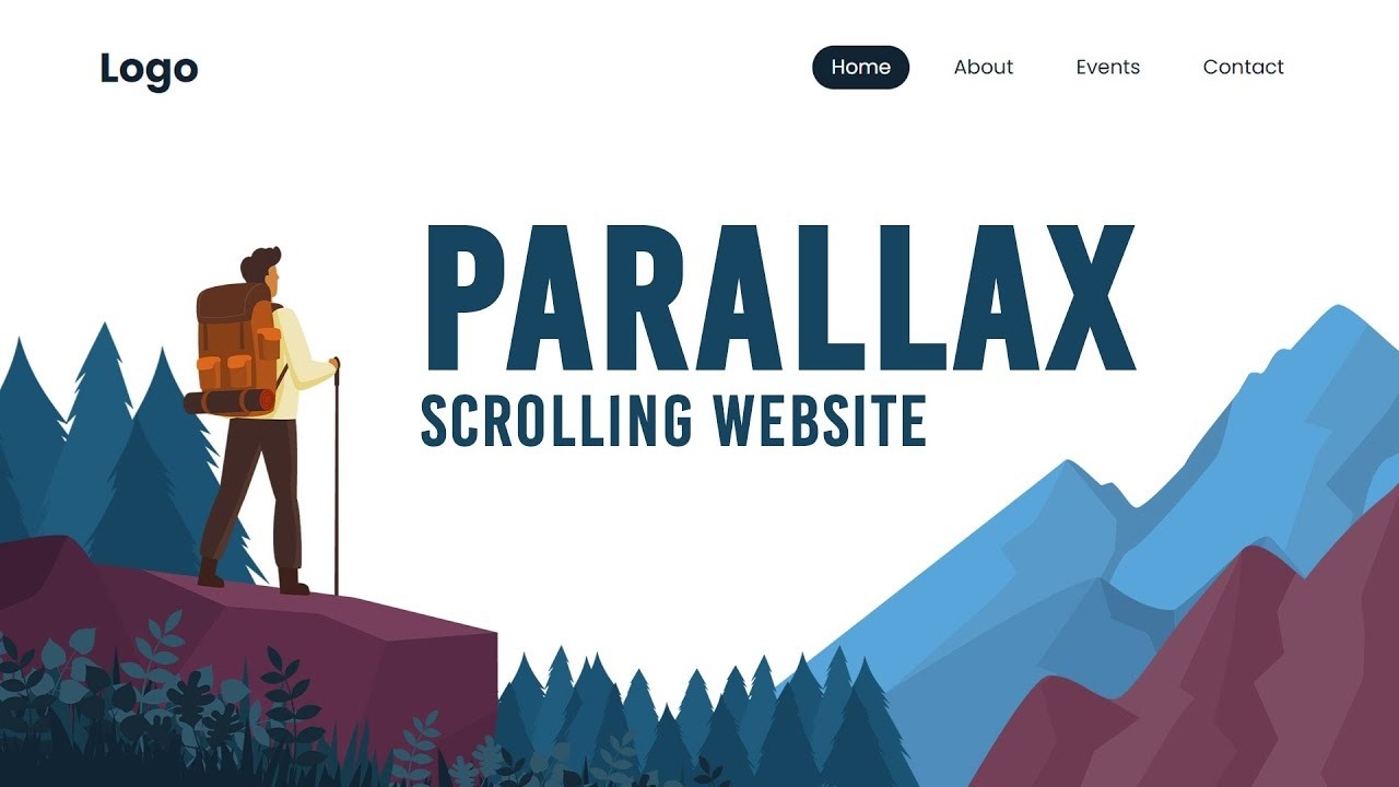 Simple Parallax Scrolling Website using ScrollTrigger | How to Make Parallax Website thumbnail