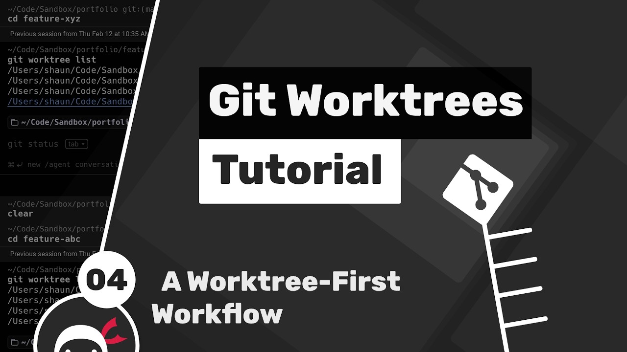Git Worktrees Tutorial #4 - Worktree- First Approach thumbnail