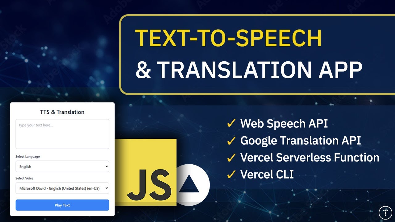 TTS & Translate App | Serverless Functions, Google Translate & Web Speech API thumbnail