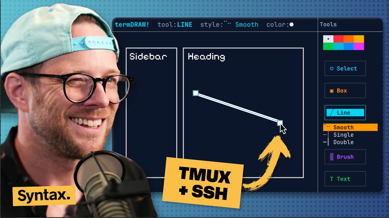 Draw in your terminal! tmux + Terminal Maxxing w/ Ben Vinegar thumbnail