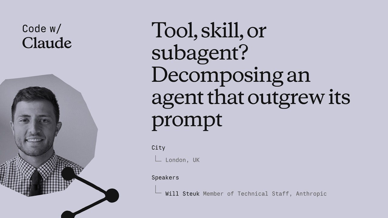 Tool, skill, or subagent? Decomposing an agent that outgrew its prompt thumbnail