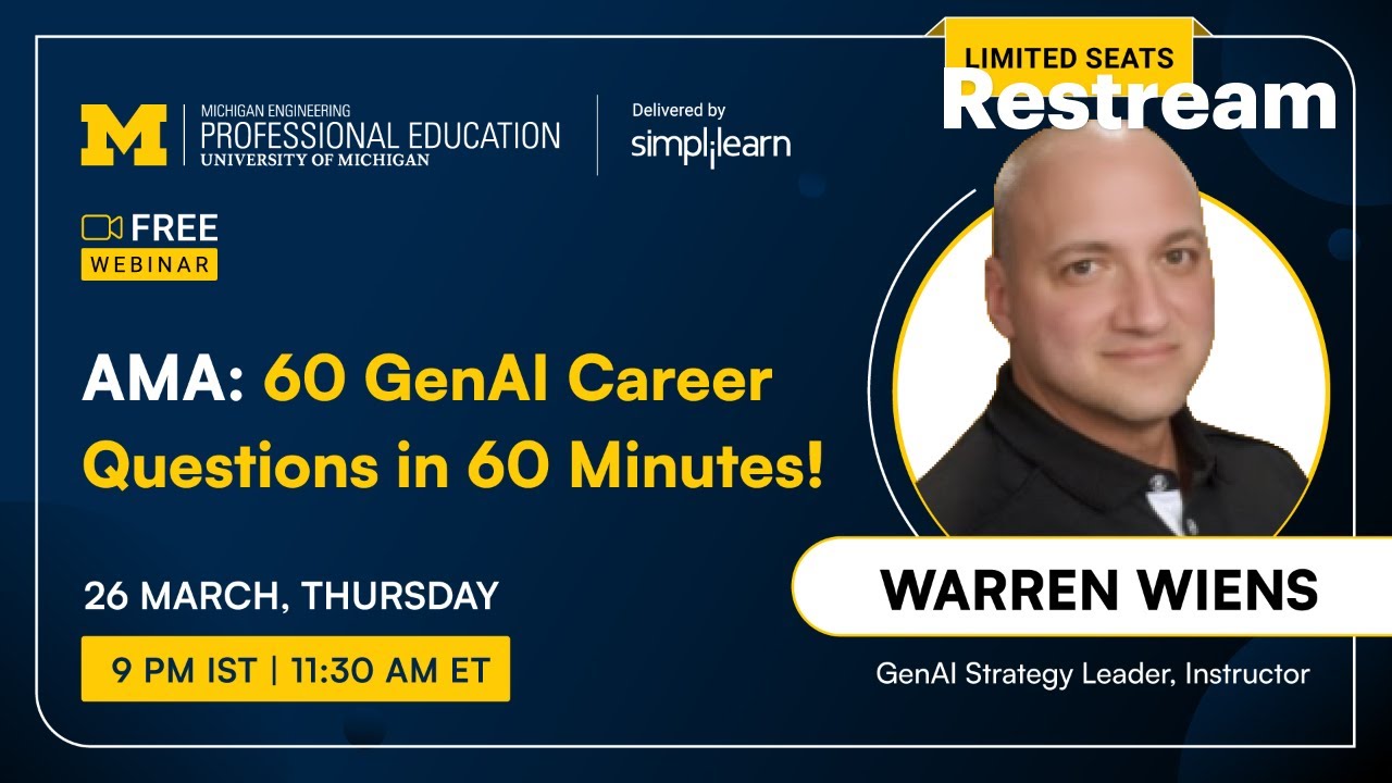 Generative AI Career Guide 2026 | 60 Questions And Roadmap to Become Gen AI Engineer | Simplilearn thumbnail