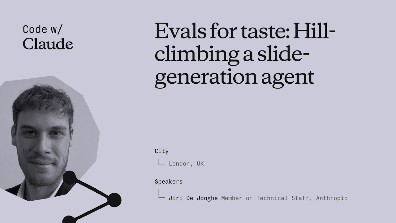 Evals for taste: Hill-climbing a slide-generation agent thumbnail