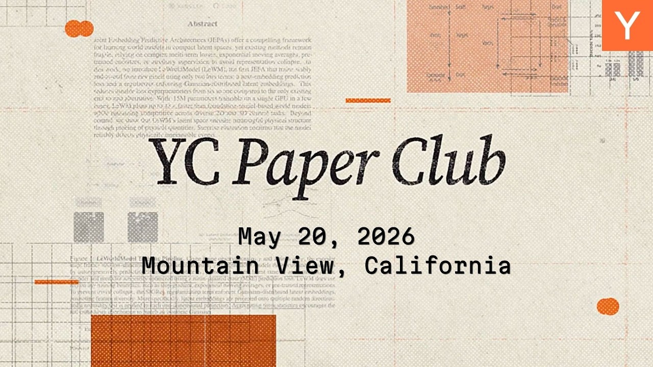 Inference, Diffusion, World Models, and More | YC Paper Club thumbnail