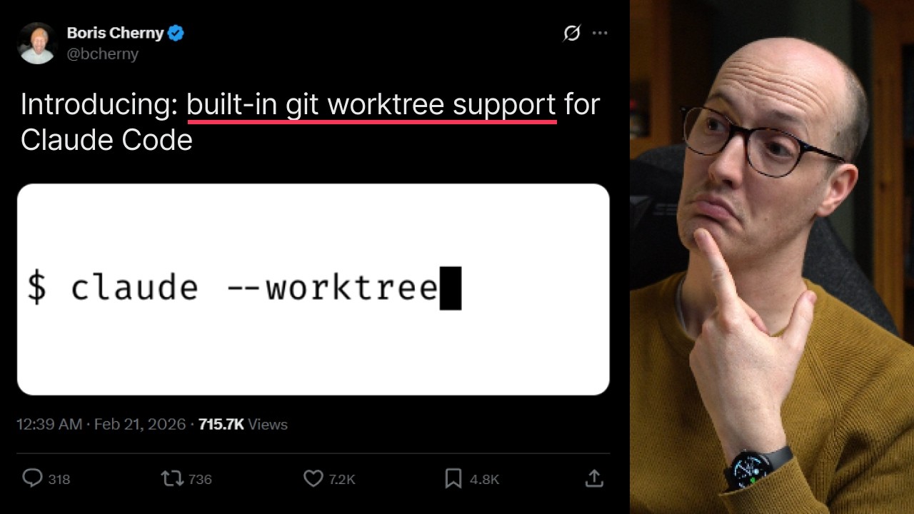 I'm using claude --worktree for everything now thumbnail