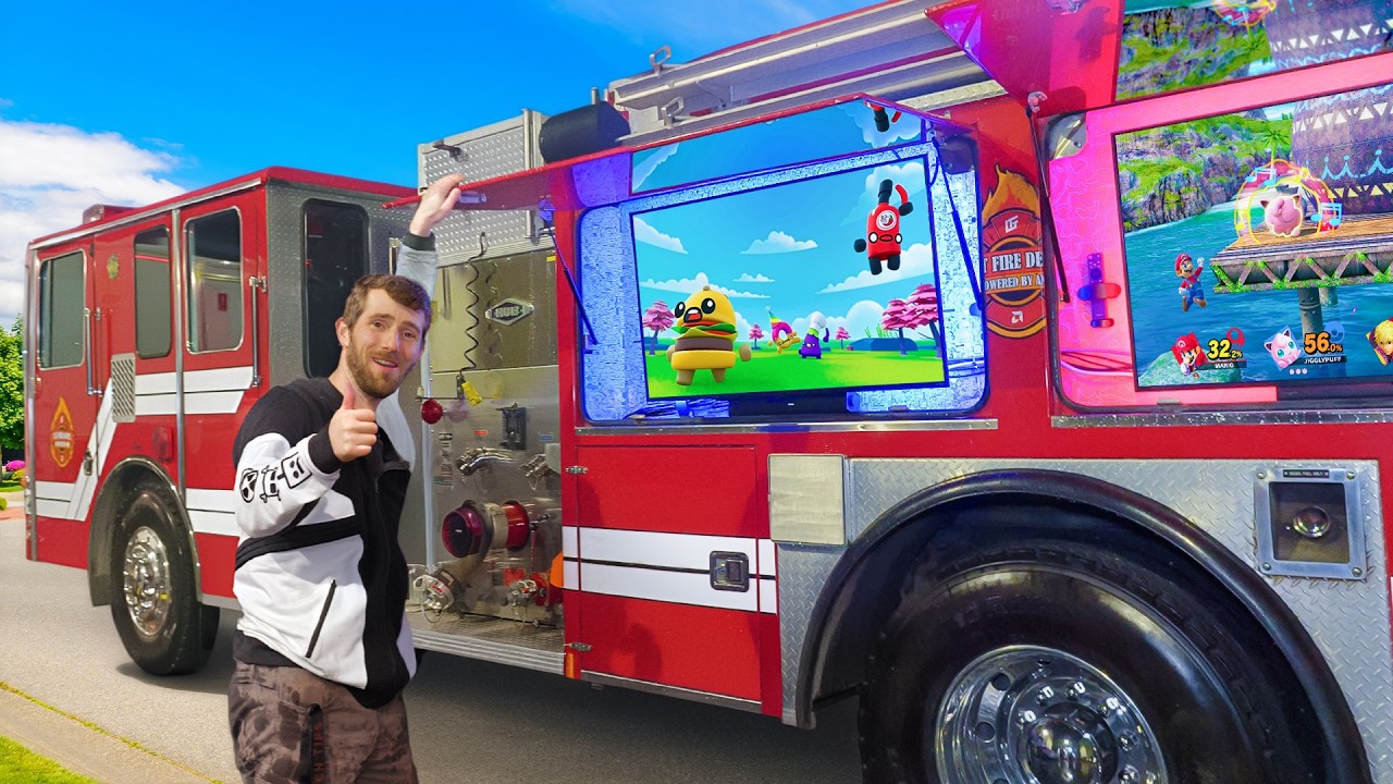 We Built the ULTIMATE Gaming Fire Truck thumbnail