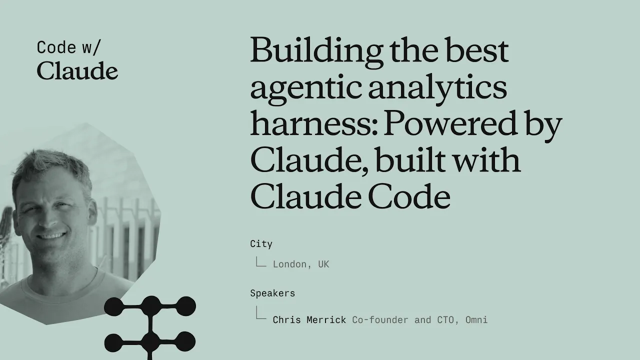 Building the best agentic analytics harness: Powered by Claude, built with Claude Code thumbnail